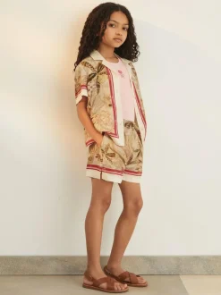 Reiss Khaki Sammie 4-9 yrs | NYBG Satin Floral-Print Shorts Clearance