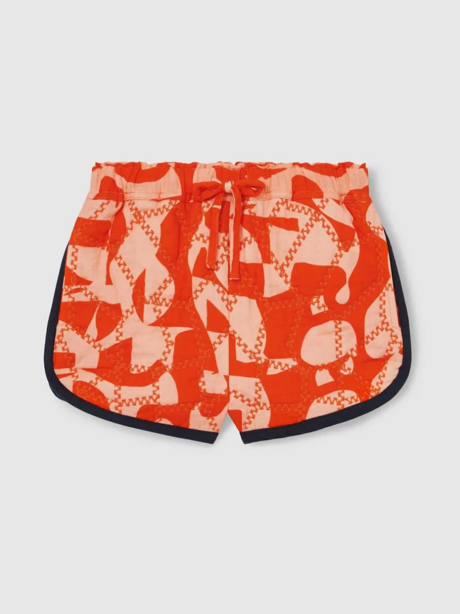 Reiss Multi Josanna 9-13 yrs Cotton Graphic-Print Quilted Shorts
