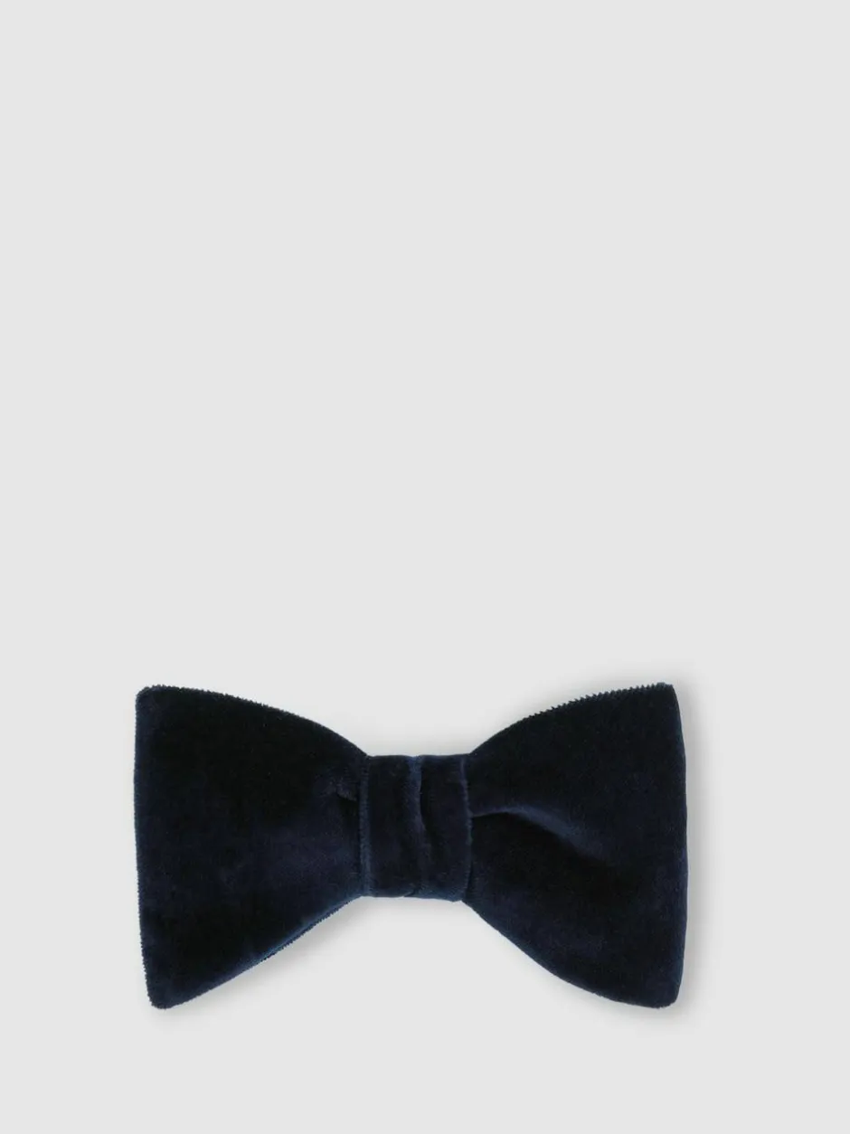 Reiss Navy Hike Velvet Bow Tie Online