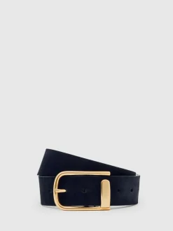 Reiss Iyla Suede Half Keeper Belt Navy Hot