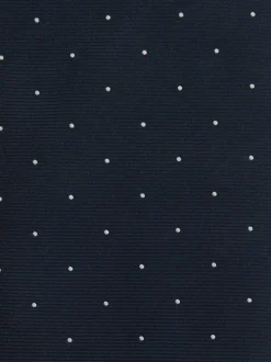Reiss Navy Liam Polka Dot Silk Tie Clearance