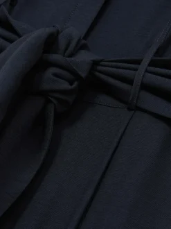 Reiss Navy Raven Wide-Leg Belted Jumpsuit Clearance