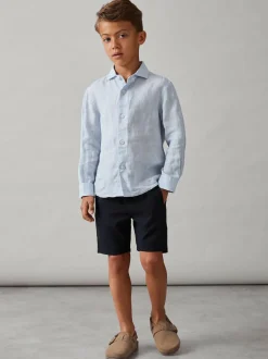 Reiss Sussex 3-9 yrs Relaxed Drawstring Shorts Navy Online