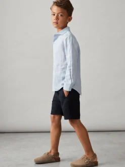 Reiss Sussex 3-9 yrs Relaxed Drawstring Shorts Navy Online