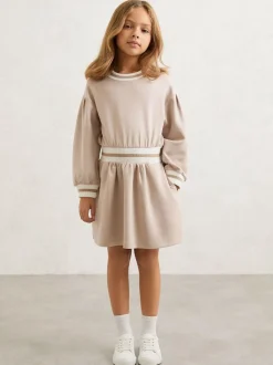 Reiss Neutral Giovanna 13-14 yrs Stripe-Trim Sweatshirt Dress Online