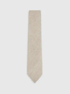 Reiss Donato Wool-Silk Textured Tie Oatmeal Discount