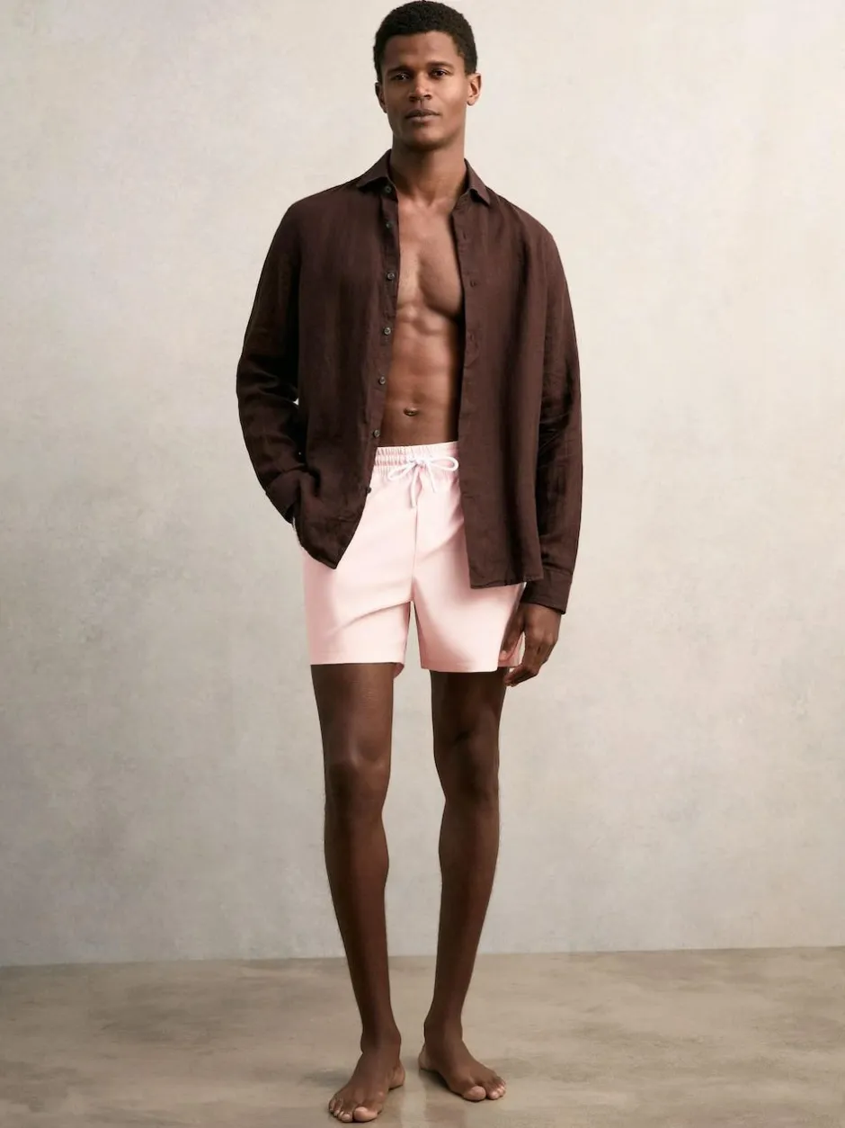 Reiss Pink Cliff Drawstring Swim Shorts Sale