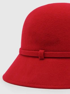 Reiss Felicity Felted-Wool Bucket Hat Red Hot