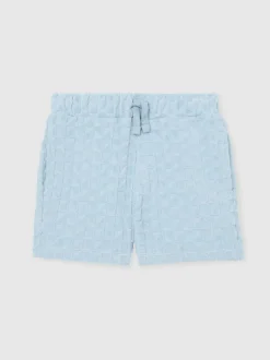 Reiss Soft Blue Piro 3-9 yrs Textured Towelling Shorts Clearance