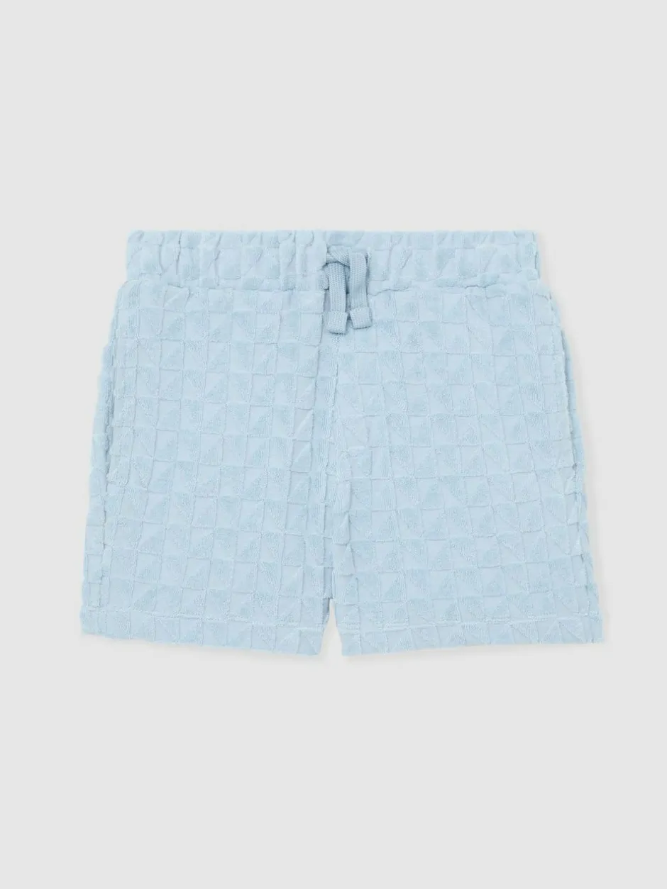 Reiss Soft Blue Piro 3-9 yrs Textured Towelling Shorts Clearance