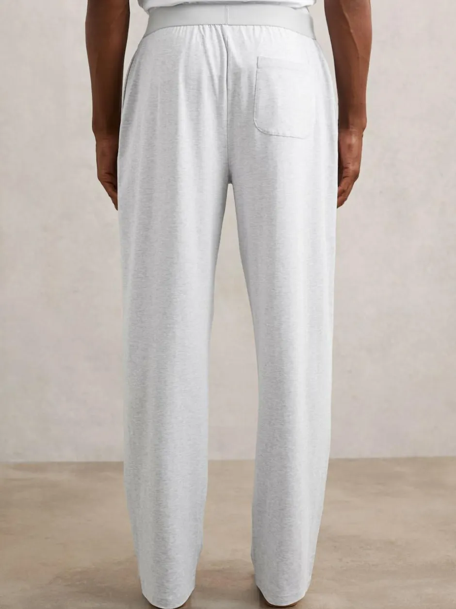 Reiss Hugo Cotton Jersey Logo-Waistband Joggers with Stretch Soft Grey Hot