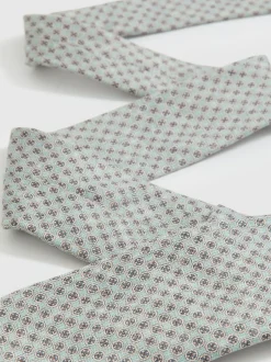 Reiss Santo Silk Medallion-Print Tie Soft Sage Best