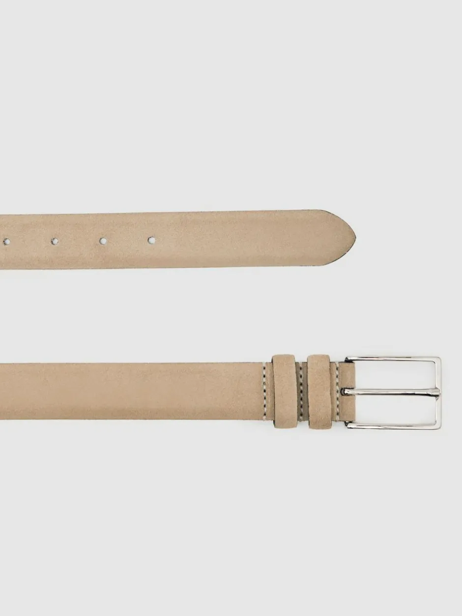 Reiss Dante Suede Belt Stone Hot