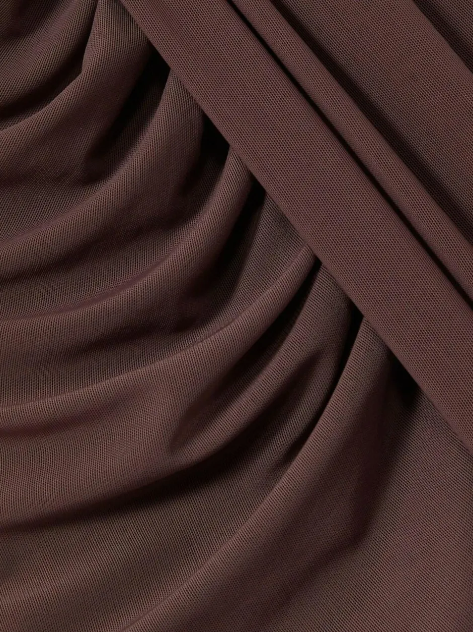 Reiss Daniella Ruched Sleeveless Maxi Dress Taupe Outlet