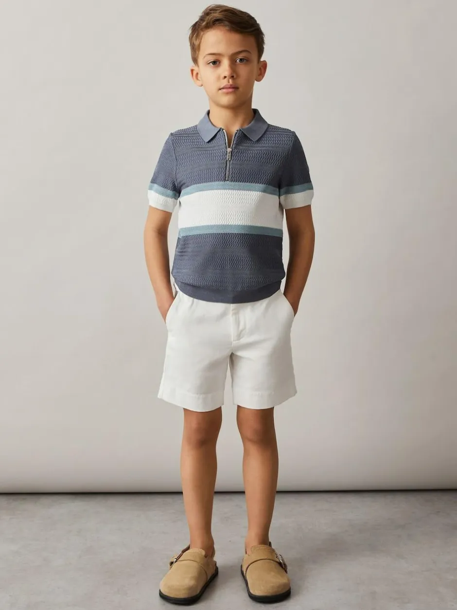 Reiss Wicket 3-9 yrs Cotton Chino Shorts with Stretch White New