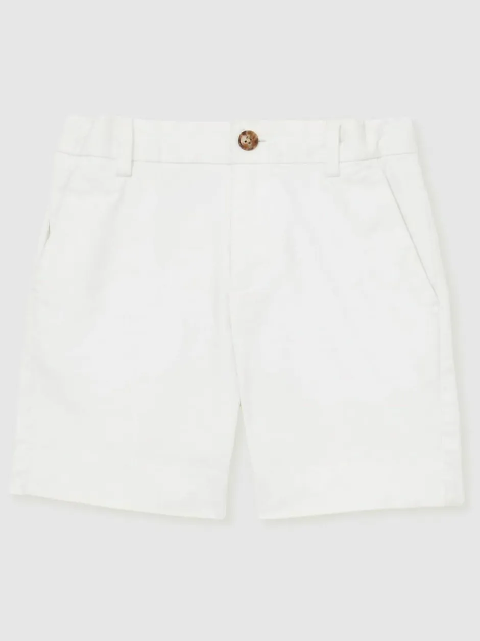 Reiss Wicket 3-9 yrs Cotton Chino Shorts with Stretch White New