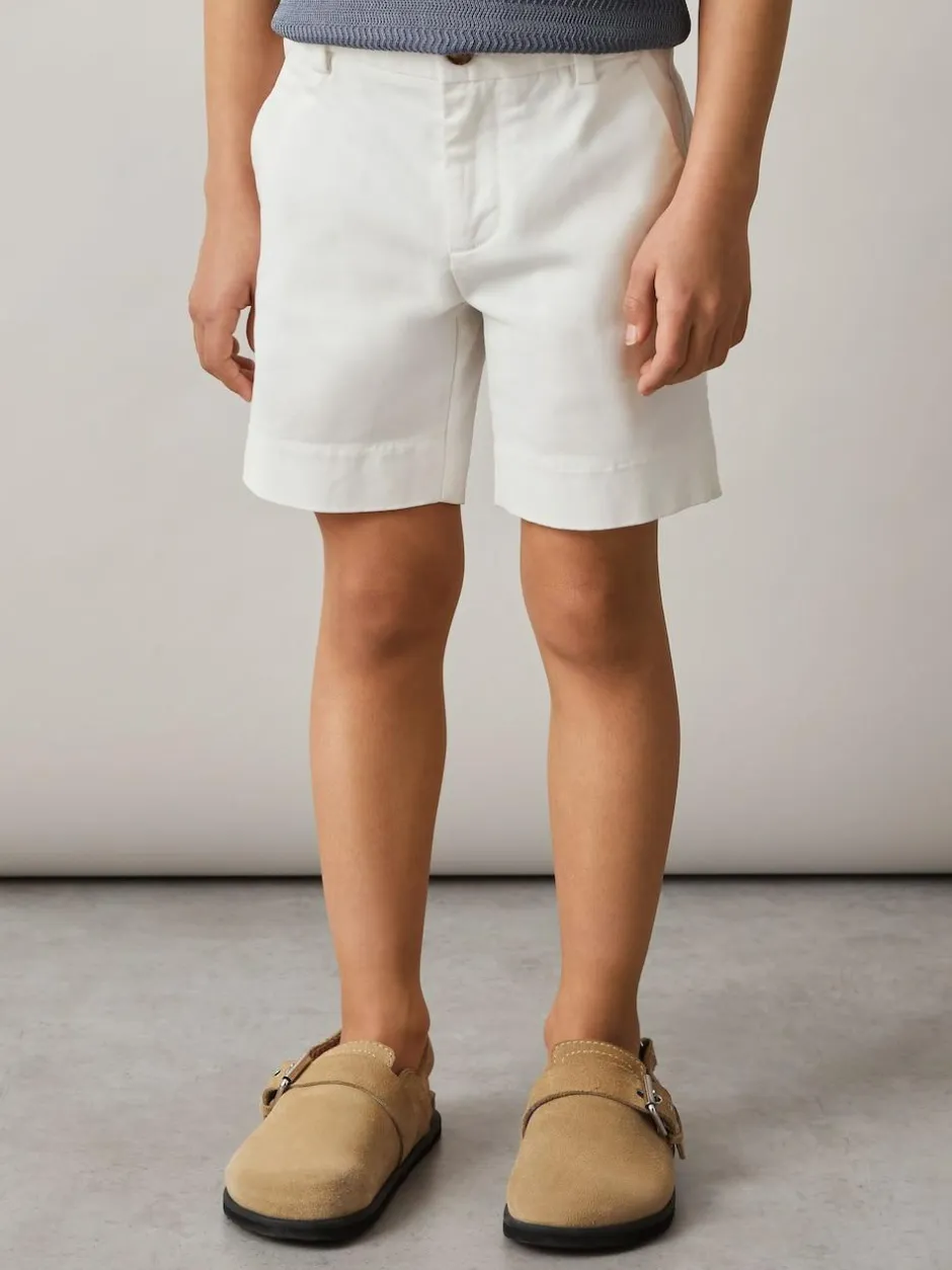 Reiss Wicket 3-9 yrs Cotton Chino Shorts with Stretch White New