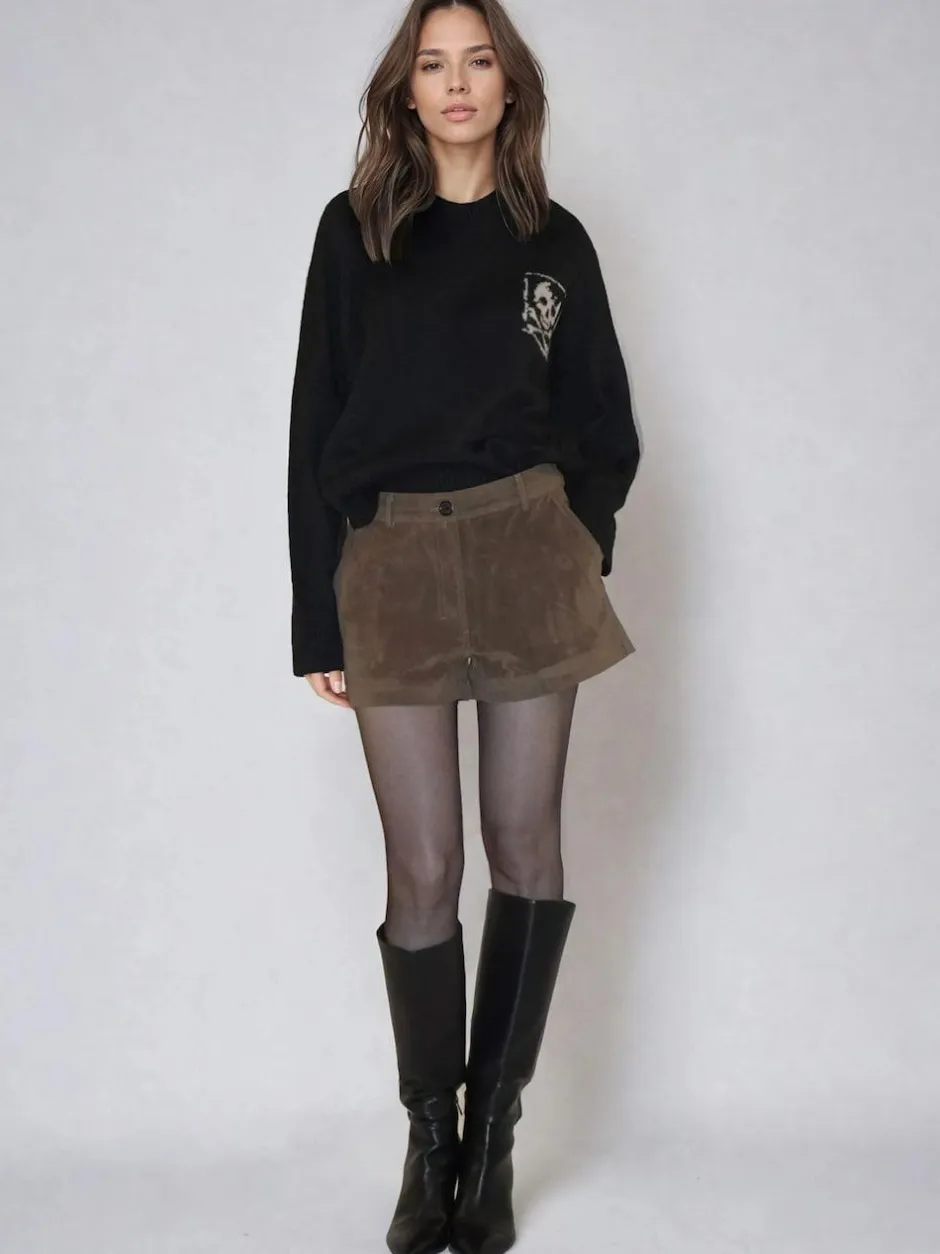 Religion Brown Galaxy Suede Shorts Sale