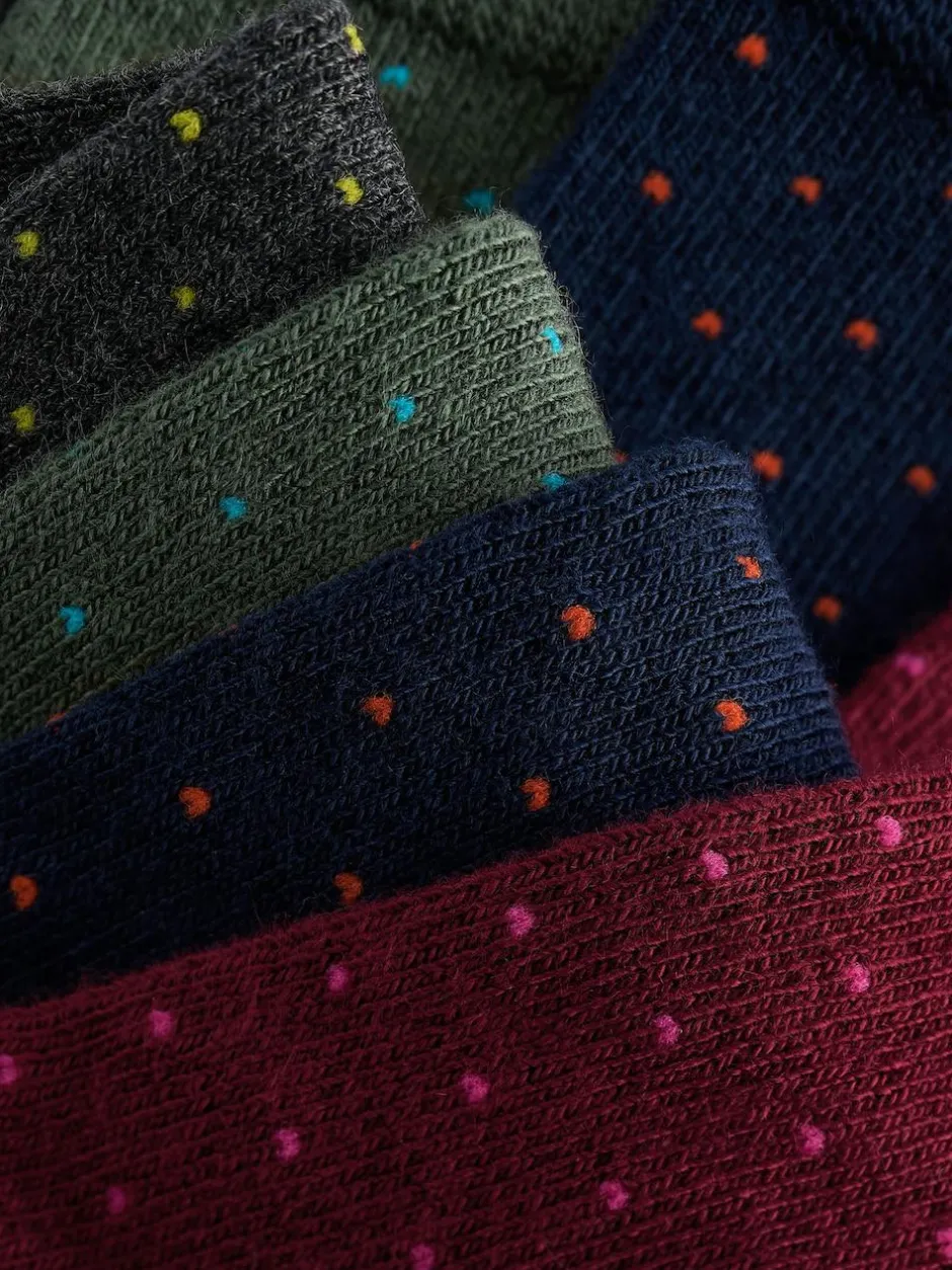 Next Rich Colour Spot Pattern Modal Signature Socks 4 Pack Hot