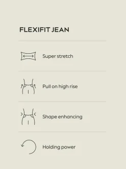 Next High Rise FlexiFit Stretch Pull On Wide Leg Jeans Rinse Blue Online