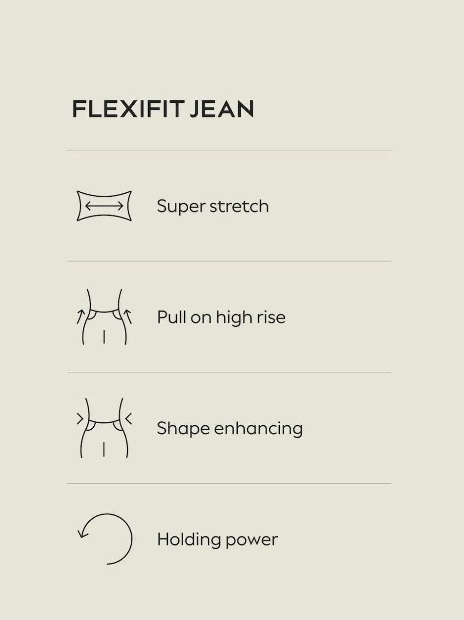 Next High Rise FlexiFit Stretch Pull On Wide Leg Jeans Rinse Blue Online
