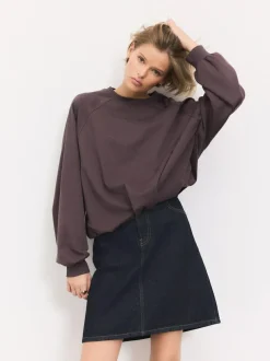Next Rinse Blue Knee Length Denim Skirt Outlet