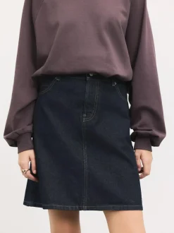 Next Rinse Blue Knee Length Denim Skirt Outlet