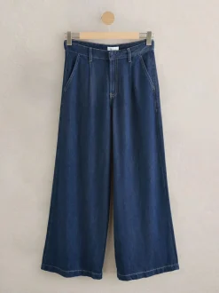 Next N. Premium Palazzo Wide Leg Jeans Rinse Blue