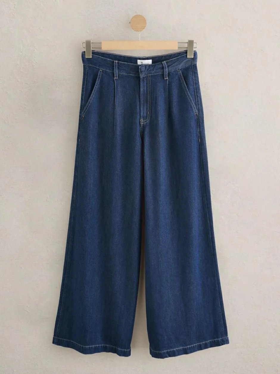 Next N. Premium Palazzo Wide Leg Jeans Rinse Blue