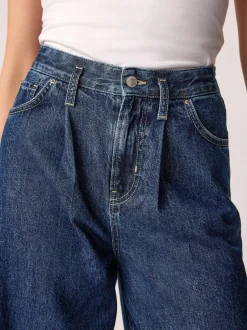Next Palazzo Wide Leg Jeans Rinse Blue