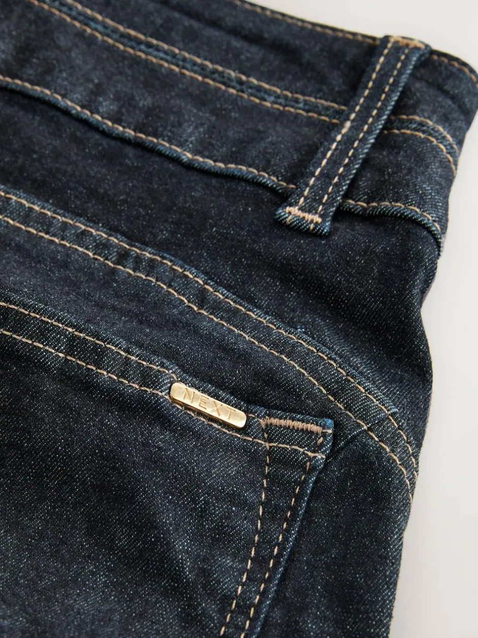 Next Slim Lift and Shape Wide Leg Jeans Rinse Blue