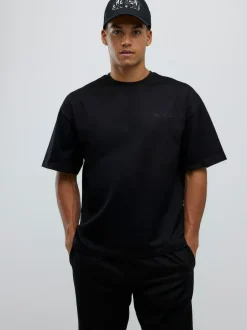 River Island Boxy T-Shirt and Jogger Set Black Discount