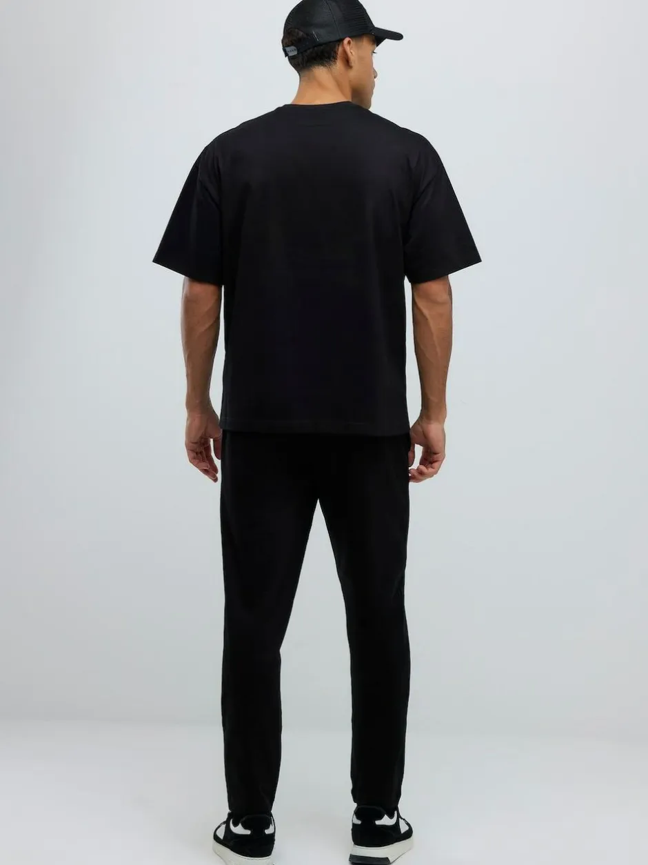 River Island Boxy T-Shirt and Jogger Set Black Discount
