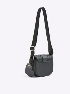 River Island Black Monogram Heartlock Kendal Bag Online