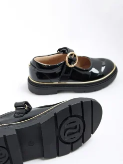 River Island Black Oval Buckle Mary Jane Shoes Online