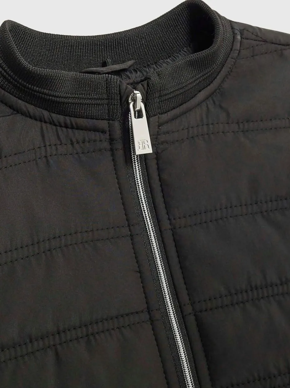 River Island Black Padded Hybrid Hood Jacket Outlet