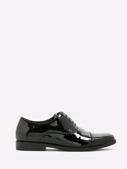 River Island Black Patent Derby Shoes Discount