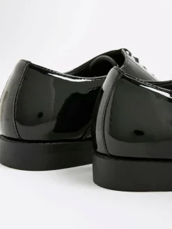 River Island Black Patent Derby Shoes Discount