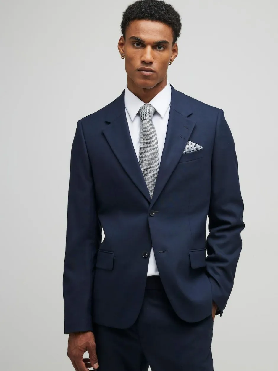 River Island Blue Suit Jacket Discount