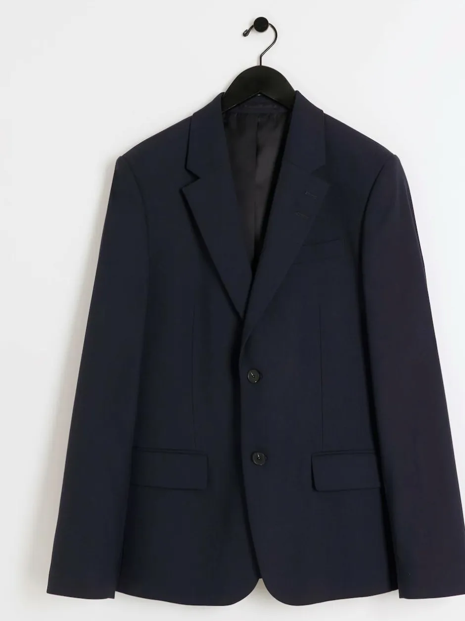 River Island Blue Suit Jacket Discount
