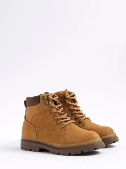 River Island Brown Boys Worker Boots Best