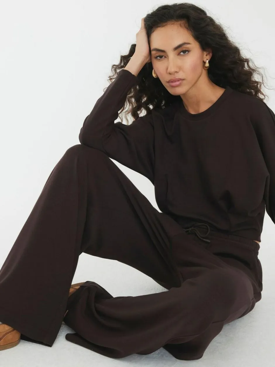 River Island Brown Premium Batwing Sweatshirt Hot