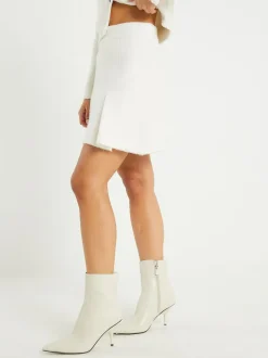 River Island Cream Petite Flippy Skirt