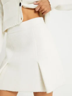 River Island Cream Petite Flippy Skirt