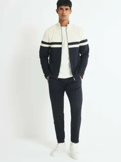 River Island Cream Slim Fit Blocked Shacket Online