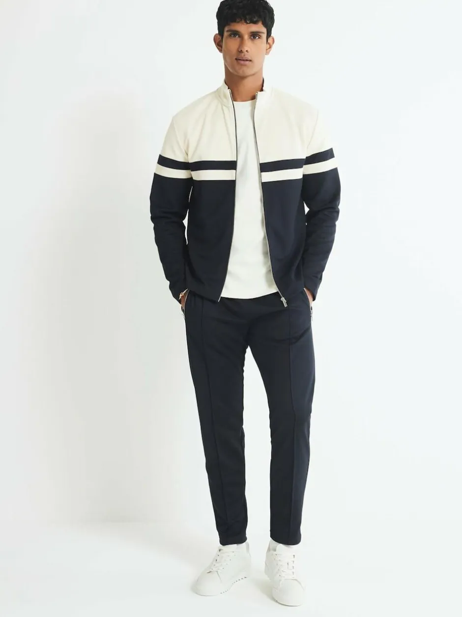 River Island Cream Slim Fit Blocked Shacket Online