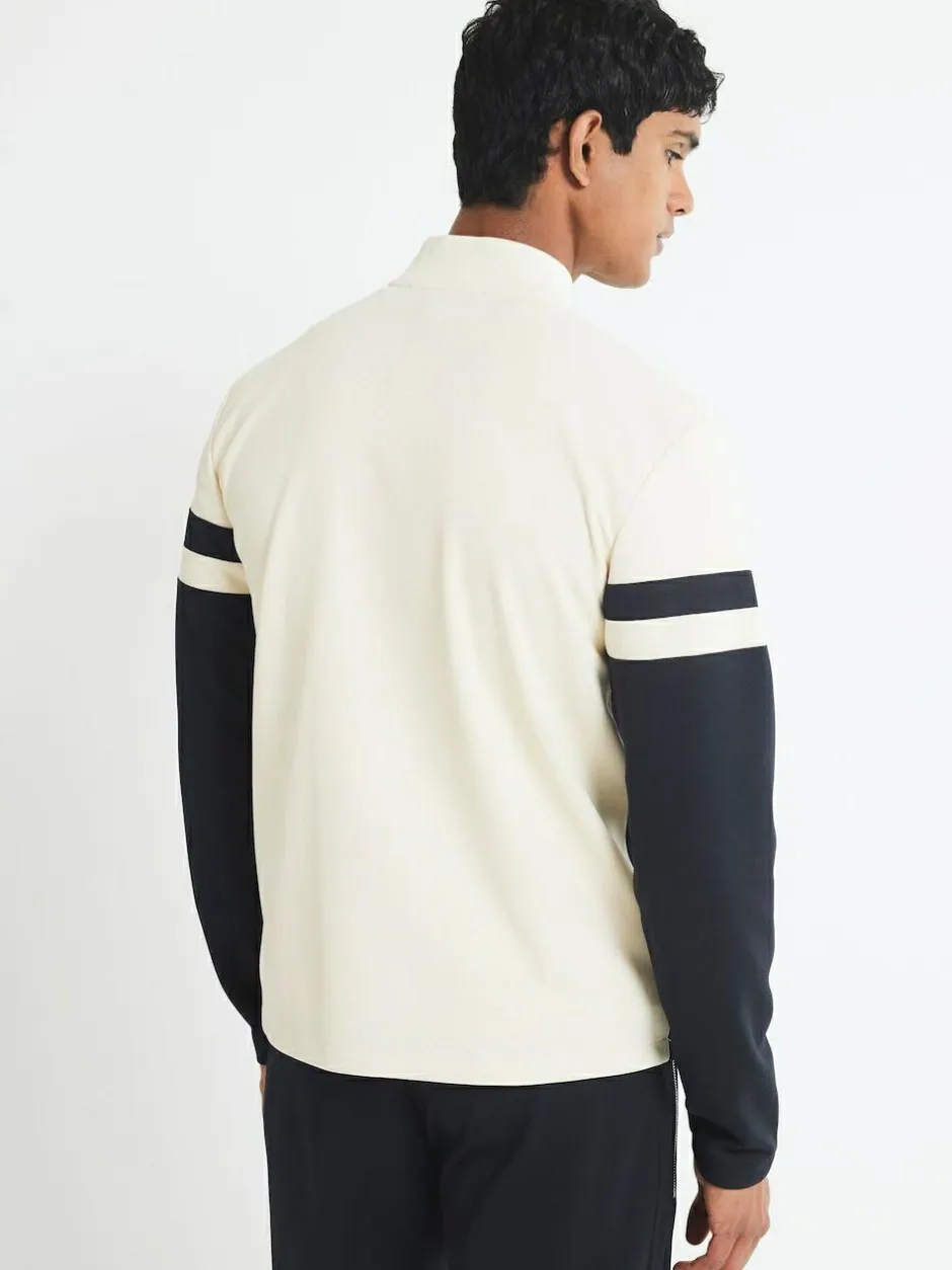 River Island Cream Slim Fit Blocked Shacket Online