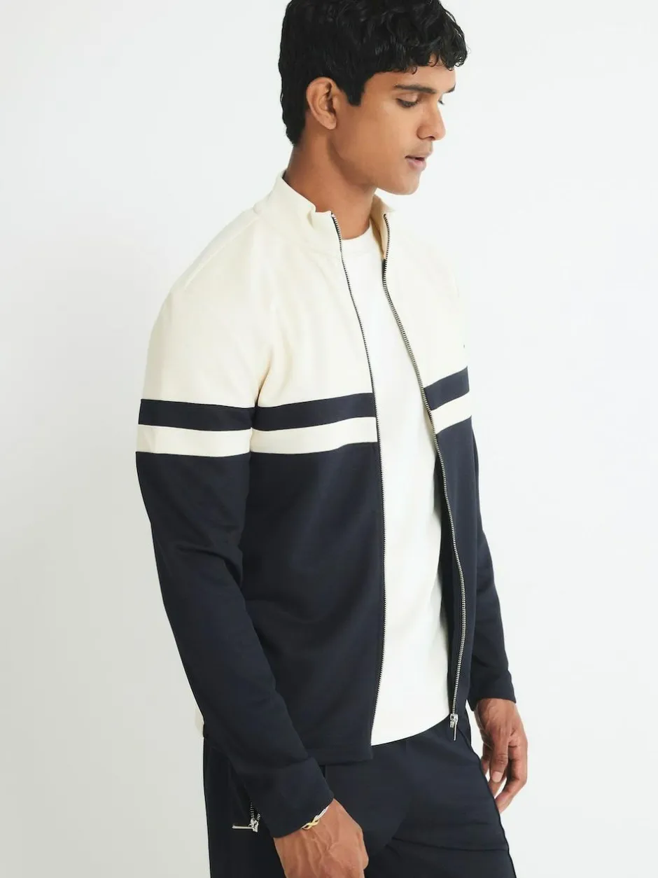 River Island Cream Slim Fit Blocked Shacket Online