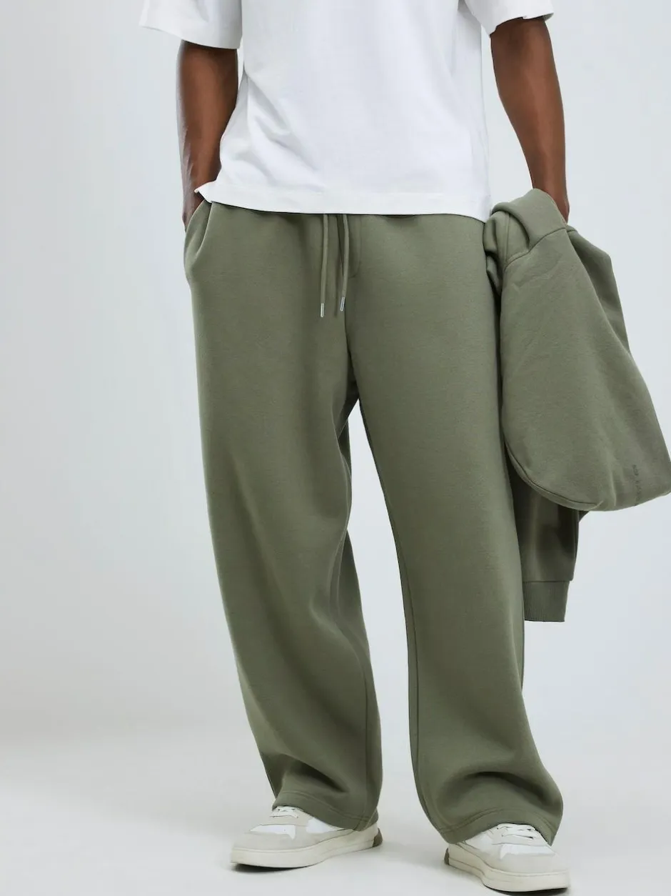 River Island Green Wide Leg Essential Joggers