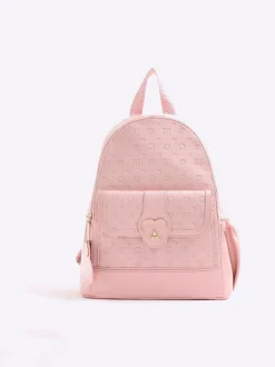 River Island Heart Lock Pocket Backpack Pink Online